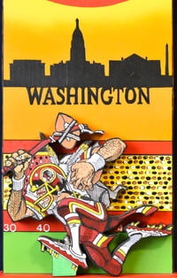 Image 15 of Washington Redskins Hand Crafted NFL 3D Wooden Diorama Cartooning Wall Décor