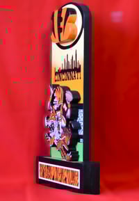 Image 3 of Cincinnati Bengals Hand Crafted NFL 3D Wooden Diorama Cartooning Wall Décor