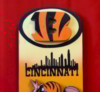 Image 15 of Cincinnati Bengals Hand Crafted NFL 3D Wooden Diorama Cartooning Wall Décor