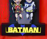 Image 13 of Batman and Robin Hand Crafted 3D Wooden Diorama Cartooning Wall Décor
