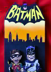 Image 17 of Batman and Robin Hand Crafted 3D Wooden Diorama Cartooning Wall Décor
