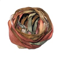 Image 6 of Ready To Ship! 10YD. TREASURE CHEST HAND DYED SARI SILK RIBBON BY COLOR BURST SILK