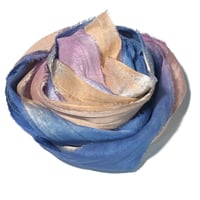 Image 3 of Ready To Ship! 10YD. SWEET PEA HAND DYED SARI SILK RIBBON BY COLOR BURST SILK