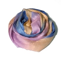 Image 1 of Ready To Ship! 10YD. SWEET PEA HAND DYED SARI SILK RIBBON BY COLOR BURST SILK