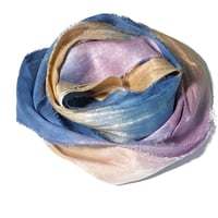 Image 5 of Ready To Ship! 10YD. SWEET PEA HAND DYED SARI SILK RIBBON BY COLOR BURST SILK