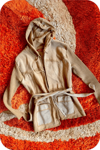 Vintage Suede Knit Cardigan Size small