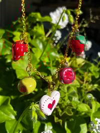 Image 1 of Fruity Heart Charm Necklace