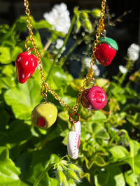 Image 2 of Fruity Heart Charm Necklace