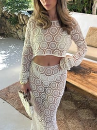 Image 3 of Jondal Crochet Maxi Set Cream