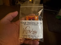 Image 1 of Kevin Seconds - Tiny Haiku Owls / 3-Piece Micro Art Set Series, Vol. 1 / #11 of 30 