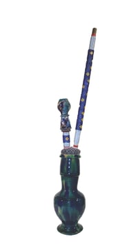 Chillam afghani large - blue / green hue 