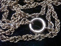 Image 3 of EDWARDIAN FRENCH 18CT FANCY LINK 30 INCH LONG GUARD 29.1G CHAIN