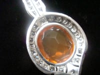 Image 8 of EDWARDIAN 18ct WHITE GOLD FIRE OPAL AND DIAMOND NECKLACE