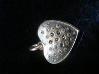 Image 3 of VINTAGE 18CT EMERALD AND DIAMOND HEART PENDANT (MATCHING EARRING AVAILABLE)