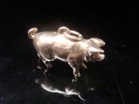 Image 1 of VINTAGE 9ct EDWARDIAN PIG PENDANT 5G