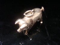 Image 2 of VINTAGE 9ct EDWARDIAN PIG PENDANT 5G
