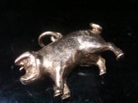 Image 3 of VINTAGE 9ct EDWARDIAN PIG PENDANT 5G