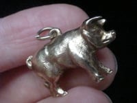 Image 5 of VINTAGE 9ct EDWARDIAN PIG PENDANT 5G
