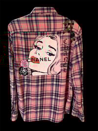 Image 2 of Upcycled Chanel Inspired Flannel