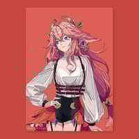 Image 1 of Yae Miko Illustration Print