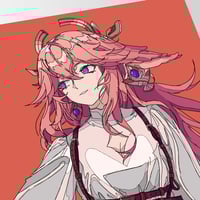 Image 2 of Yae Miko Illustration Print