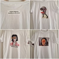 Upcycled T-shirts with Original Collage Print