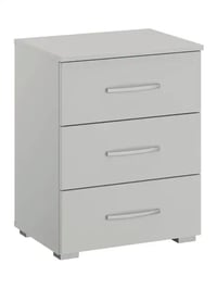 3 Drawer Bedside - Light Grey