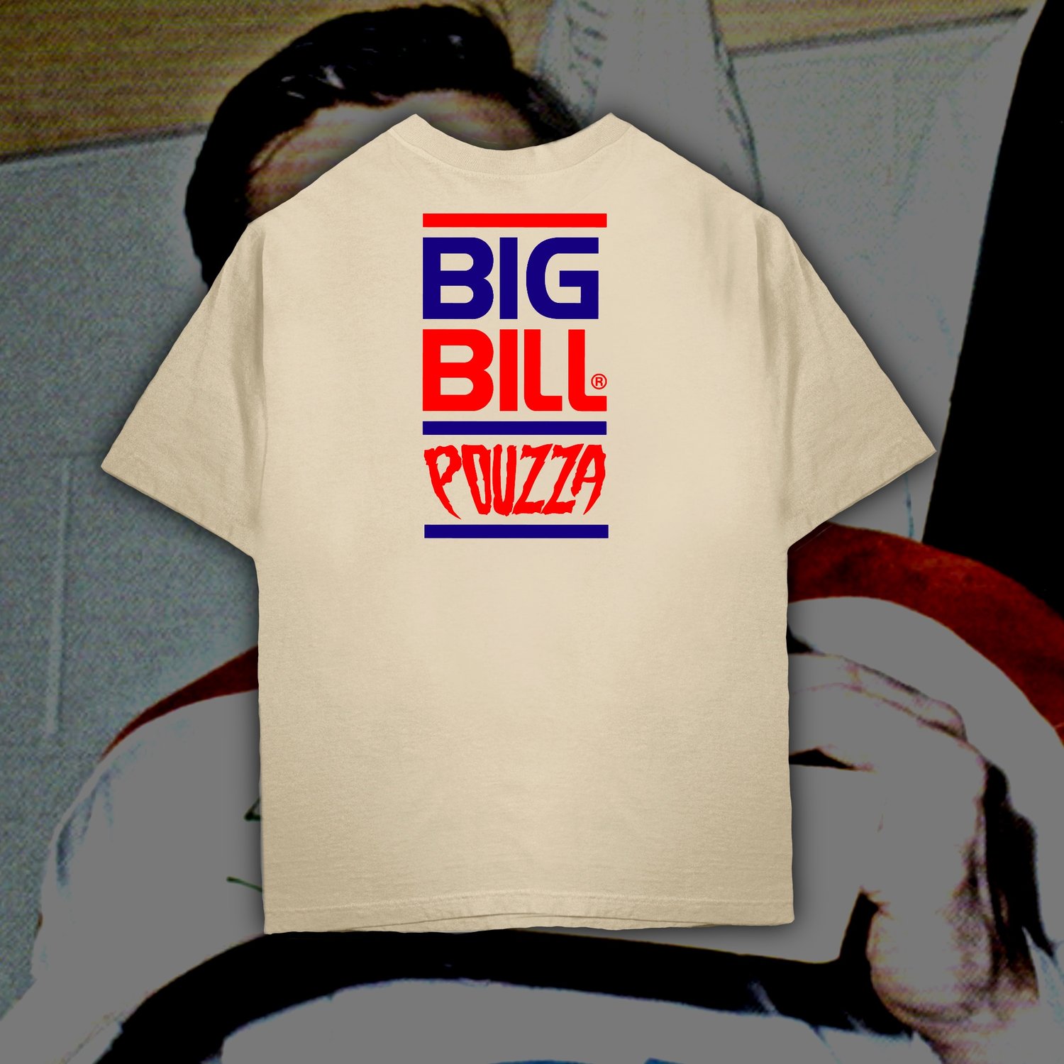 Image of Big Bill x Pouzza T-Shirt Beige ( PRE SALE / PRÉ VENTE )