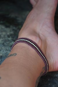 Image 5 of LET IT FLOW- ankle bracelet (brown)