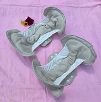 Image 1 of Post Partum Super Heavy Absorbency Linen Pad Set in Undyed Natural 