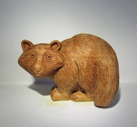 Image 2 of Raccoon. Carved figurine from wood