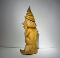 Image 3 of Wood carved statuette “Drinking gnome”