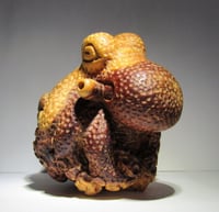 Image 2 of Carved wood figurine “Octopus”