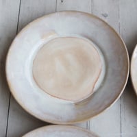 Image 2 of Custom Dinnerware for Colleen - 6 Salad and 4 Dinner Plates in Creamy White and Ocher Glaze