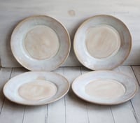 Image 6 of Custom Dinnerware for Colleen - 6 Salad and 4 Dinner Plates in Creamy White and Ocher Glaze