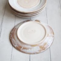 Image 13 of Custom Dinnerware for Colleen - 6 Salad and 4 Dinner Plates in Creamy White and Ocher Glaze