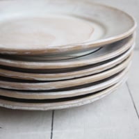 Image 14 of Custom Dinnerware for Colleen - 6 Salad and 4 Dinner Plates in Creamy White and Ocher Glaze