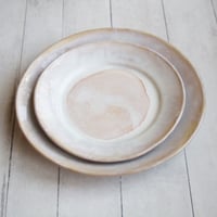 Image 16 of Custom Dinnerware for Colleen - 6 Salad and 4 Dinner Plates in Creamy White and Ocher Glaze