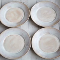 Image 18 of Custom Dinnerware for Colleen - 6 Salad and 4 Dinner Plates in Creamy White and Ocher Glaze