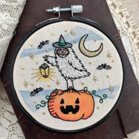 Halloween Owl Familiar Embroidery