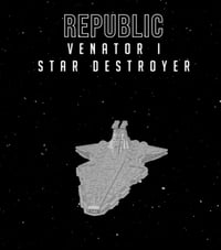 Image 6 of Star Wars Armada Venator Star Destroyer 7” Raw or Painted 3D Print 14k Resin