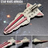 Image 14 of Star Wars Armada Venator Star Destroyer 7” Raw or Painted 3D Print 14k Resin
