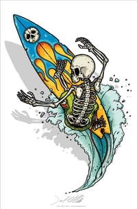 SURFER SKELETON PRINT