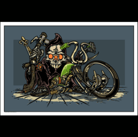 Image 2 of GRIM REAPER CHOPPER PRINT