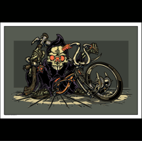 Image 2 of LOWRIDER BICYCLE GRIM REAPER PRINT