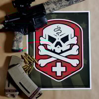 Image 2 of SKULL AND CROSS BONES CROSS PRINT