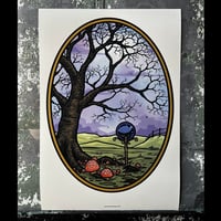 TREE AND GARDEN GLOBE PRINT