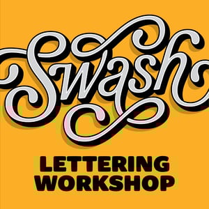 Image of Swash Lettering Workshop + PDF Guidebook + Optional PDF Workbook