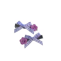 Image 1 of Flower Button Hair Clips 