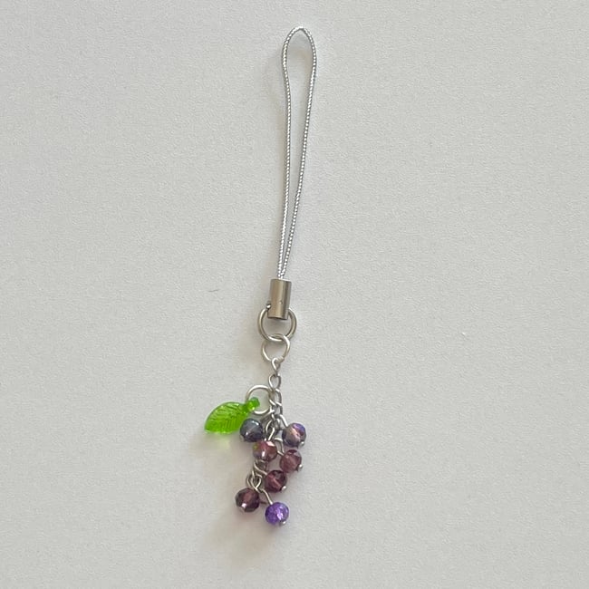 mini grape phone/bag charm